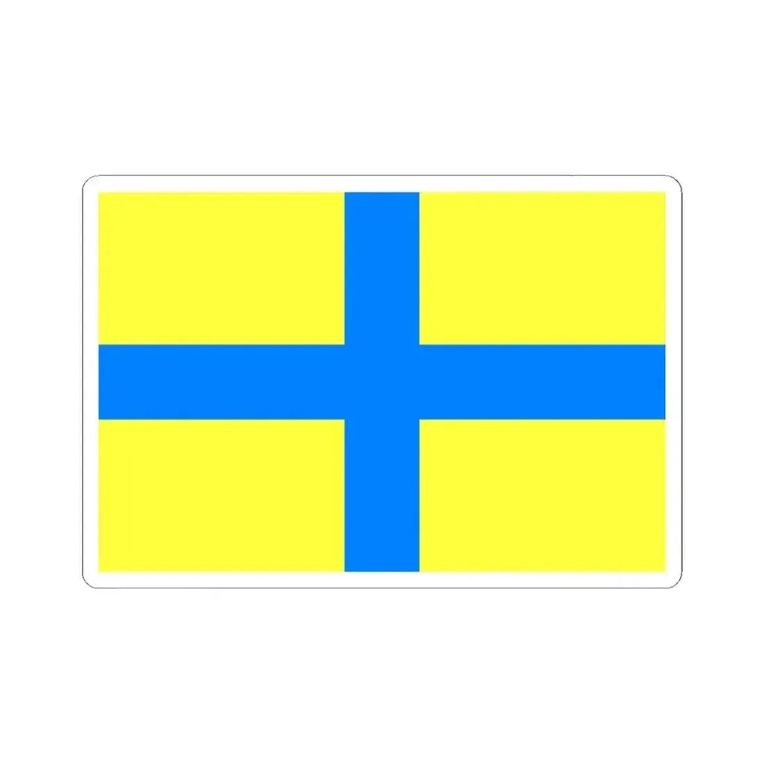 Flag of Parma Italy - STICKER Vinyl Kiss-Cut Decal 4 Inch White - The Sticker Space