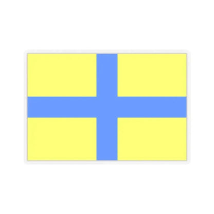 Flag of Parma Italy - STICKER Vinyl Kiss-Cut Decal 6 Inch Transparent - The Sticker Space