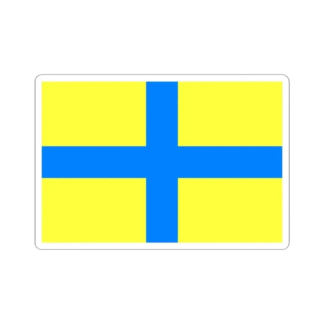 Flag of Parma Italy - STICKER Vinyl Kiss-Cut Decal 6 Inch White - The Sticker Space