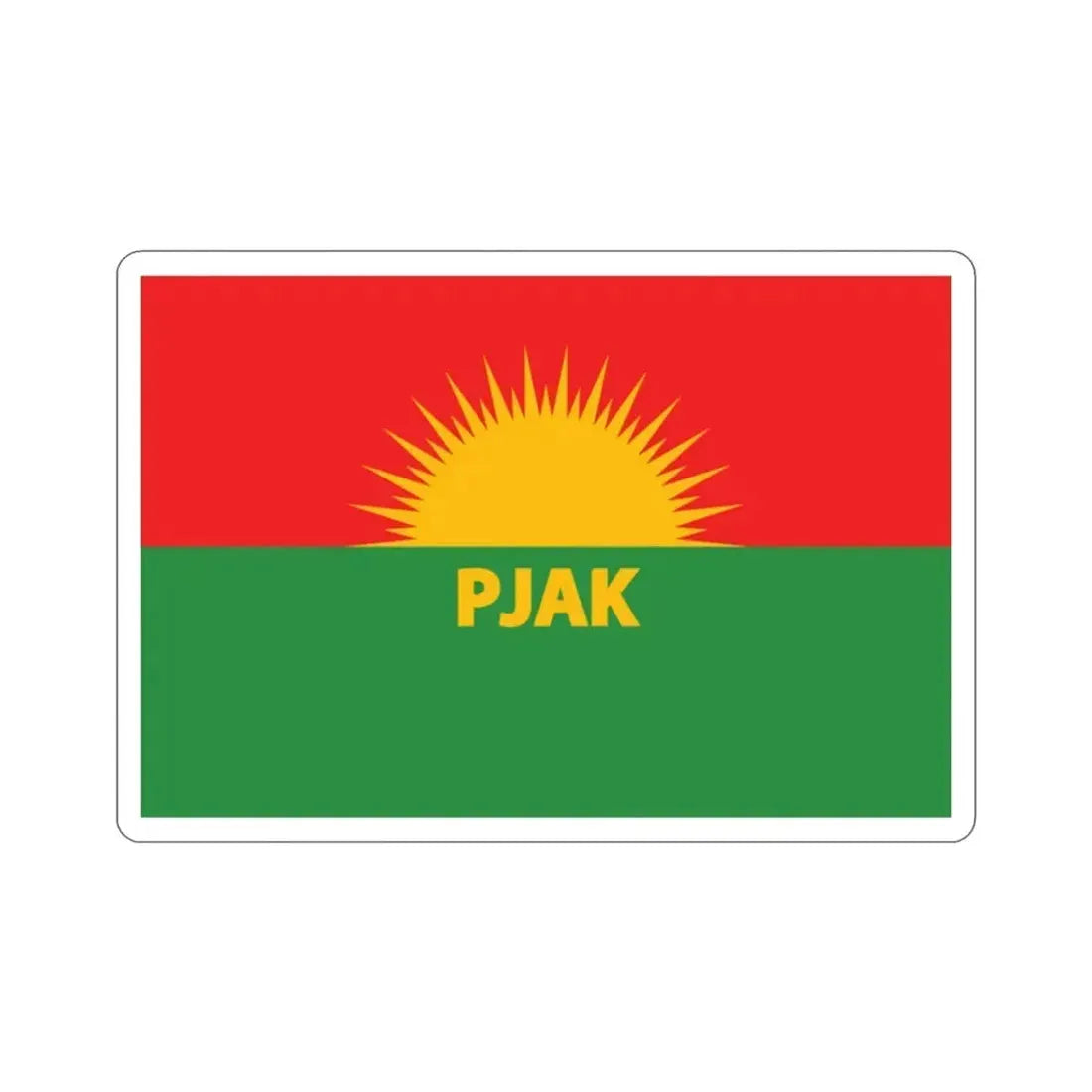 Flag of Partiya Jiyana Azad a Kurdistanê (Iran) STICKER Vinyl Die-Cut Decal 2 Inch - The Sticker Space