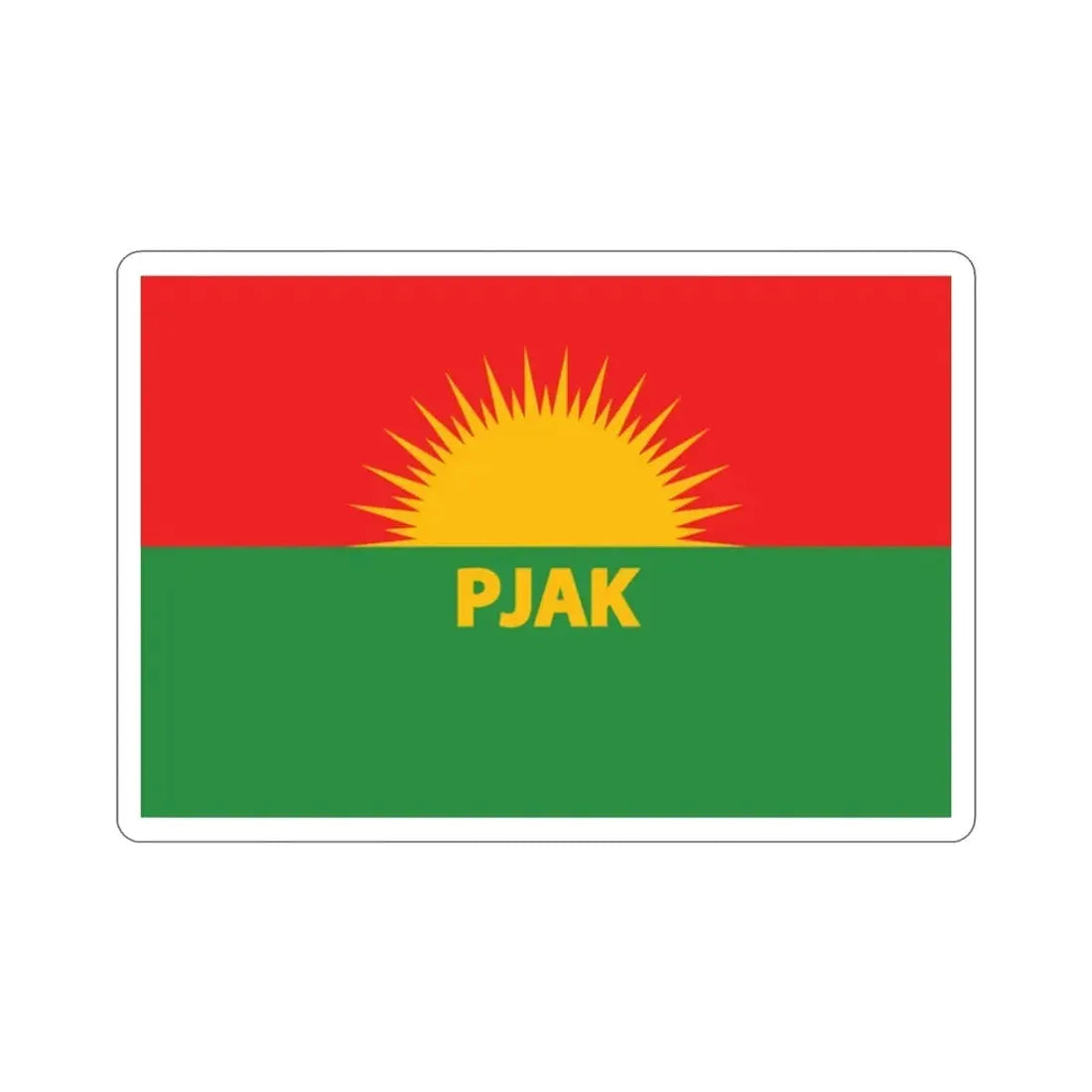 Flag of Partiya Jiyana Azad a Kurdistanê (Iran) STICKER Vinyl Die-Cut Decal 2 Inch - The Sticker Space