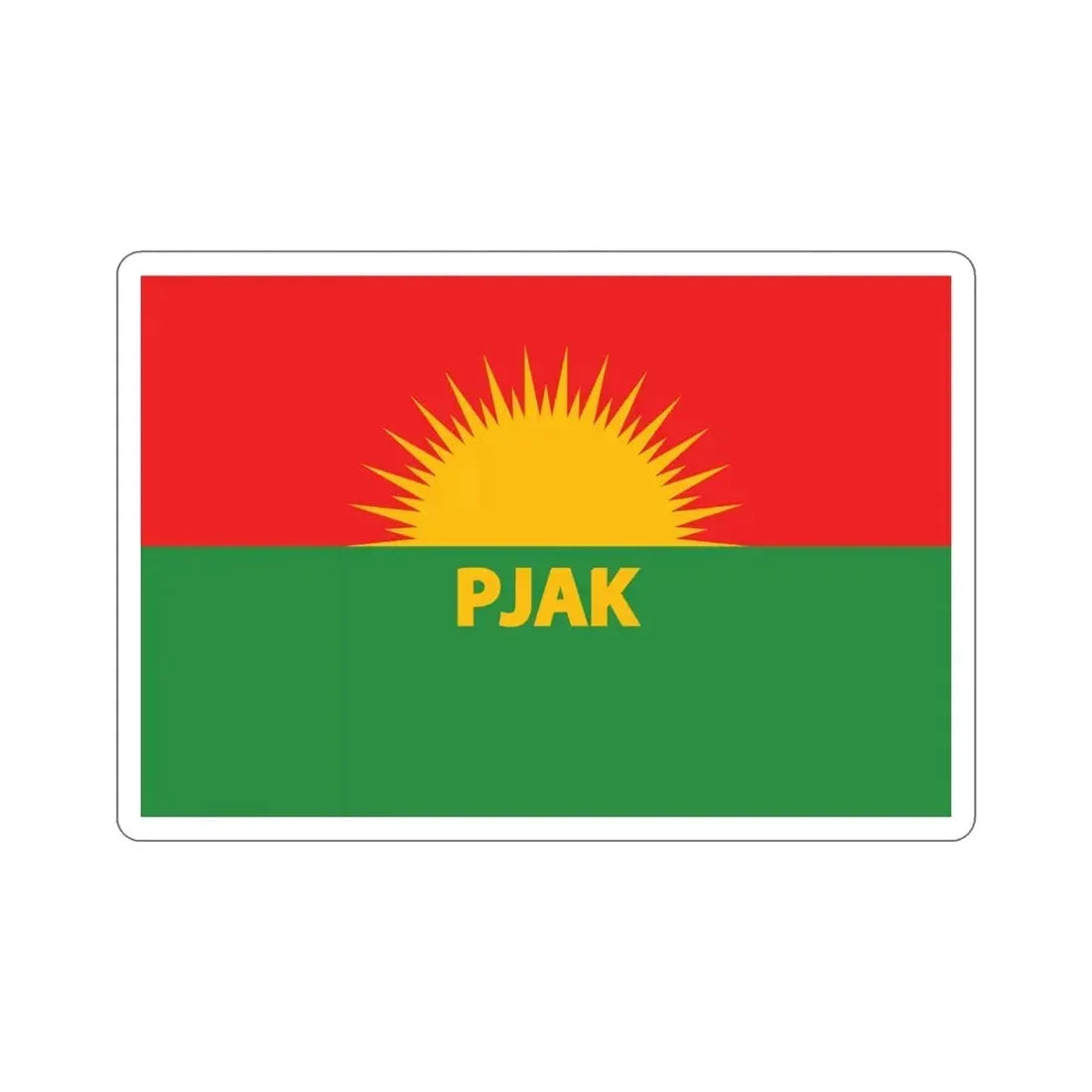 Flag of Partiya Jiyana Azad a Kurdistanê (Iran) STICKER Vinyl Die-Cut Decal 4 Inch - The Sticker Space