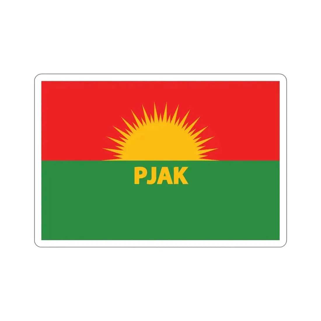 Flag of Partiya Jiyana Azad a Kurdistanê (Iran) STICKER Vinyl Die-Cut Decal 5 Inch - The Sticker Space