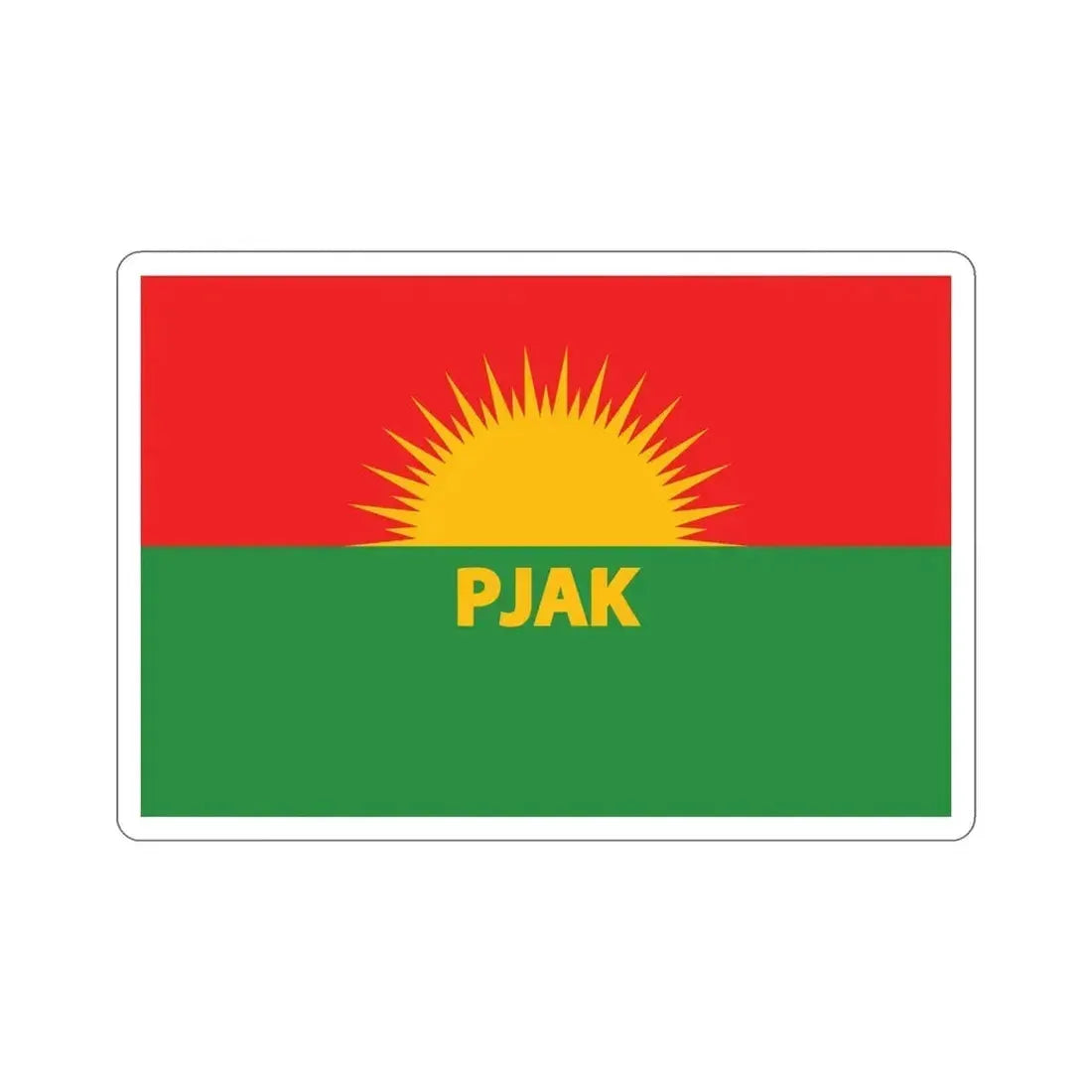 Flag of Partiya Jiyana Azad a Kurdistanê (Iran) STICKER Vinyl Die-Cut Decal 6 Inch - The Sticker Space