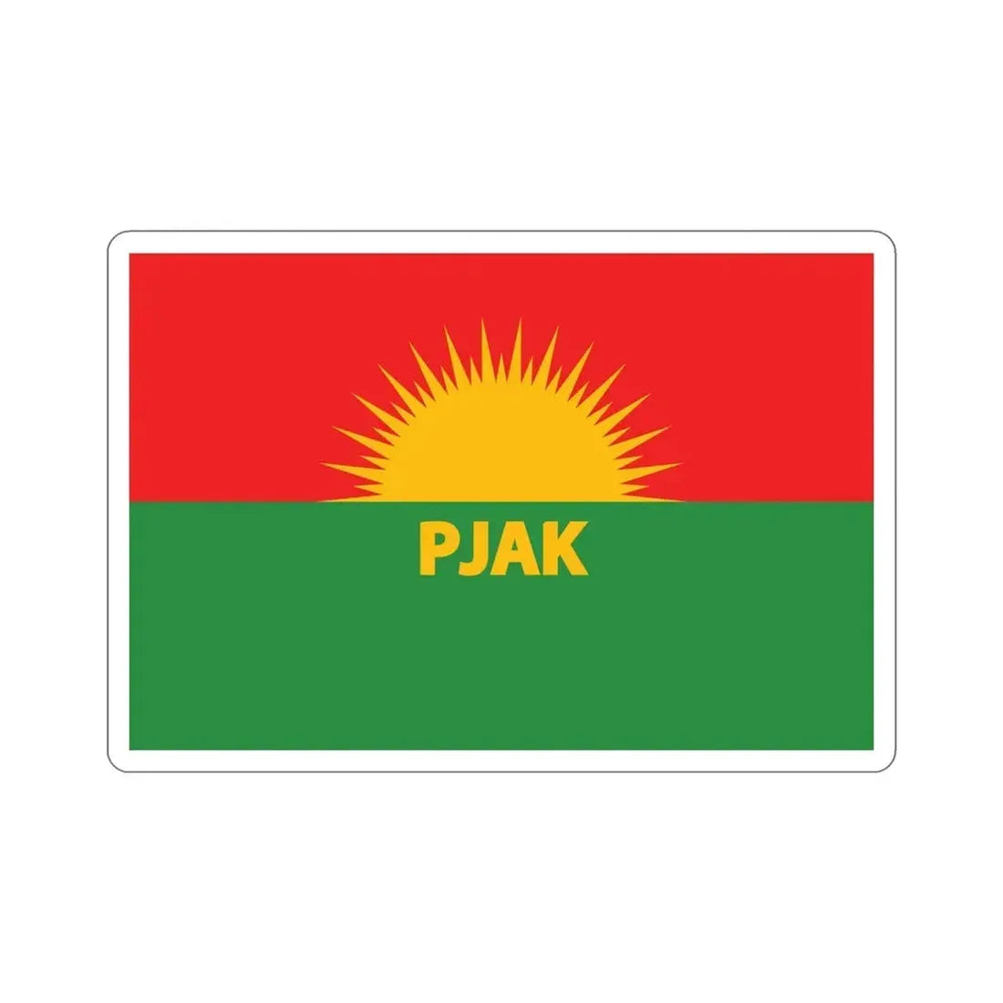 Flag of Partiya Jiyana Azad a Kurdistanê (Iran) STICKER Vinyl Die-Cut Decal 6 Inch - The Sticker Space