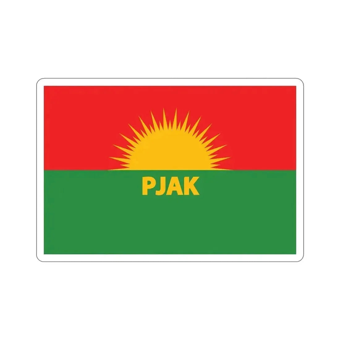 Flag of Partiya Jiyana Azad a Kurdistanê (Iran) STICKER Vinyl Die-Cut Decal - The Sticker Space