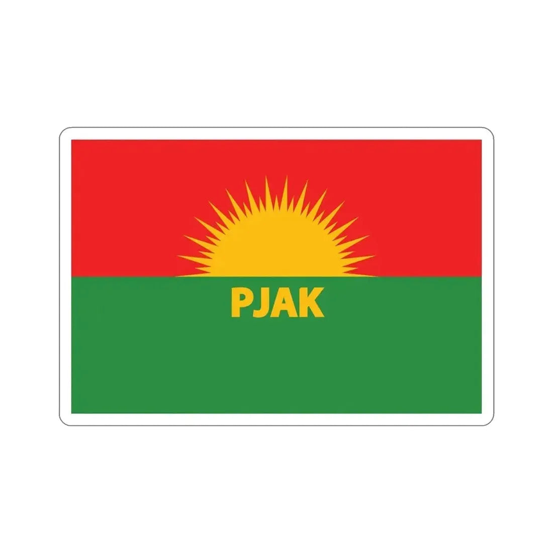 Flag of Partiya Jiyana Azad a Kurdistanê (Iran) STICKER Vinyl Die-Cut Decal - The Sticker Space