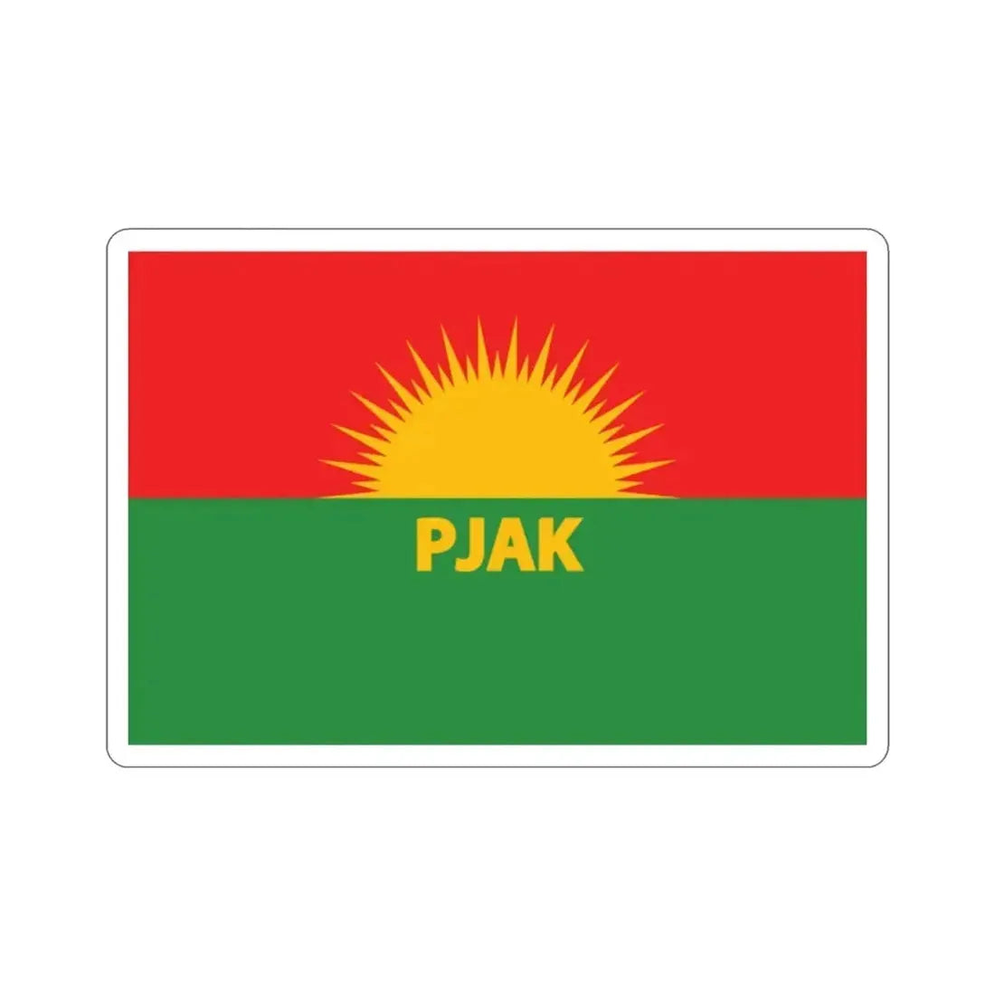 Flag of Partiya Jiyana Azad a Kurdistanê (Iran) STICKER Vinyl Die-Cut Decal - The Sticker Space