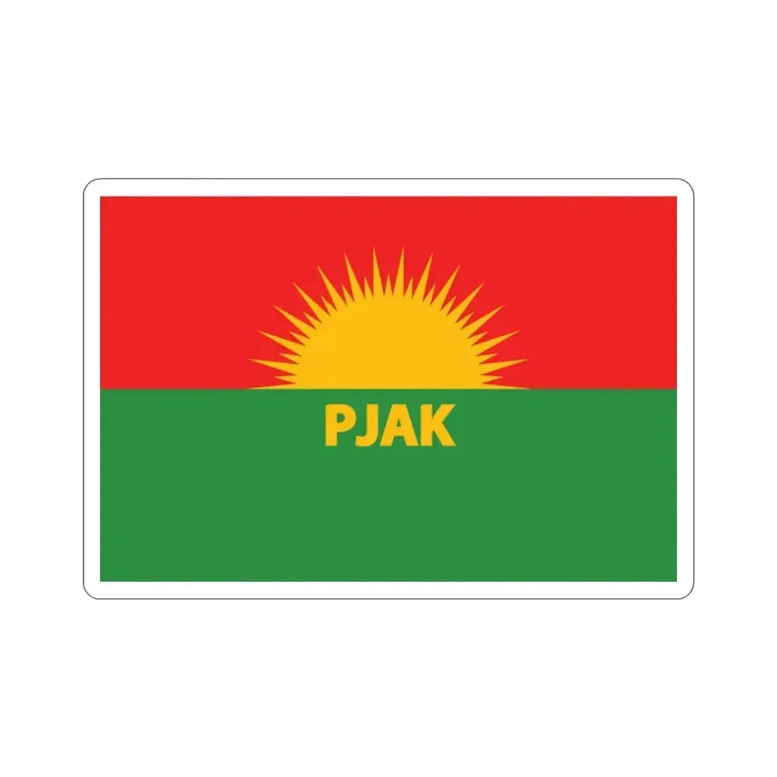 Flag of Partiya Jiyana Azad a Kurdistanê (Iran) STICKER Vinyl Die-Cut Decal - The Sticker Space