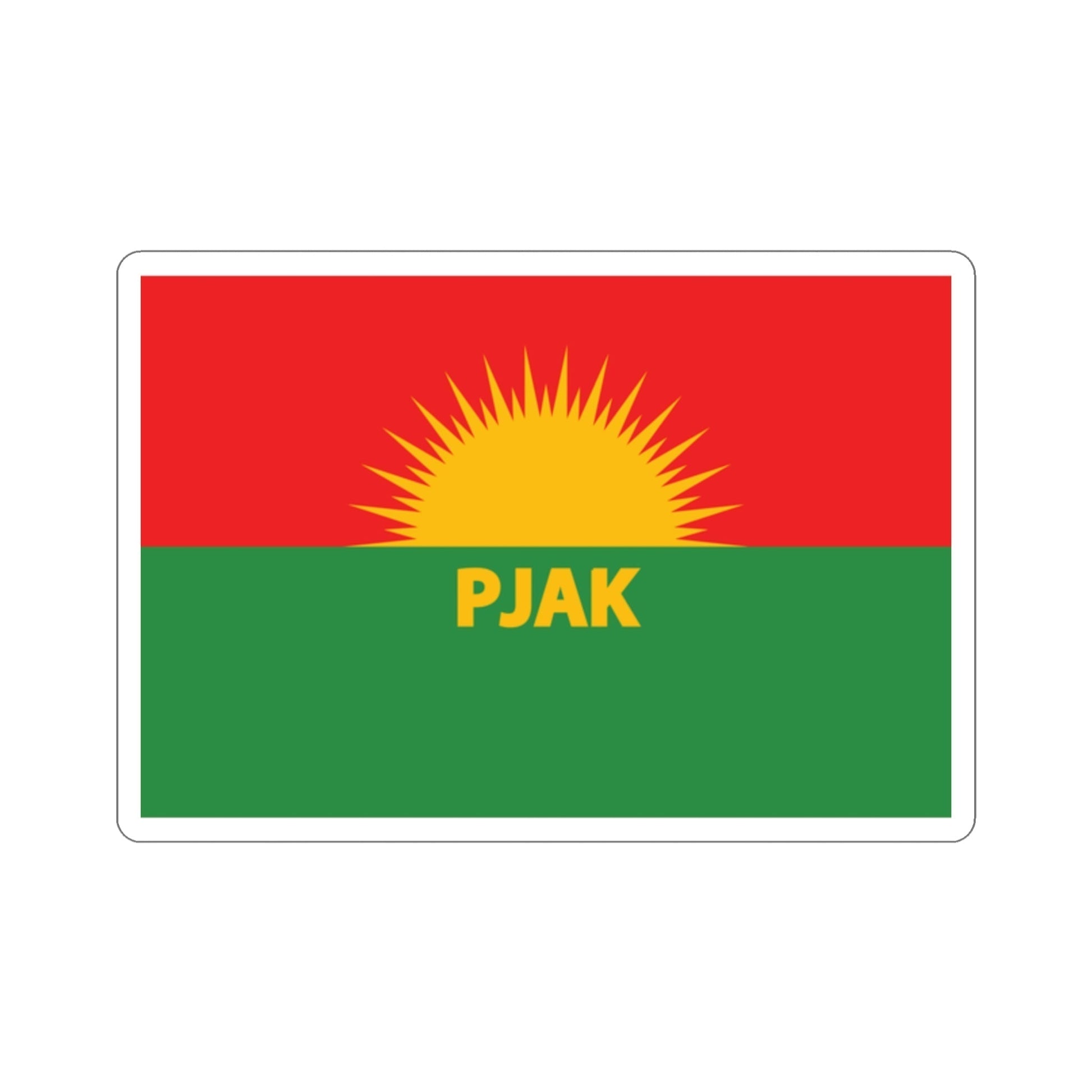 Flag of Partiya Jiyana Azad a Kurdistanê (Iran) STICKER Vinyl Die-Cut Decal-2 Inch-The Sticker Space