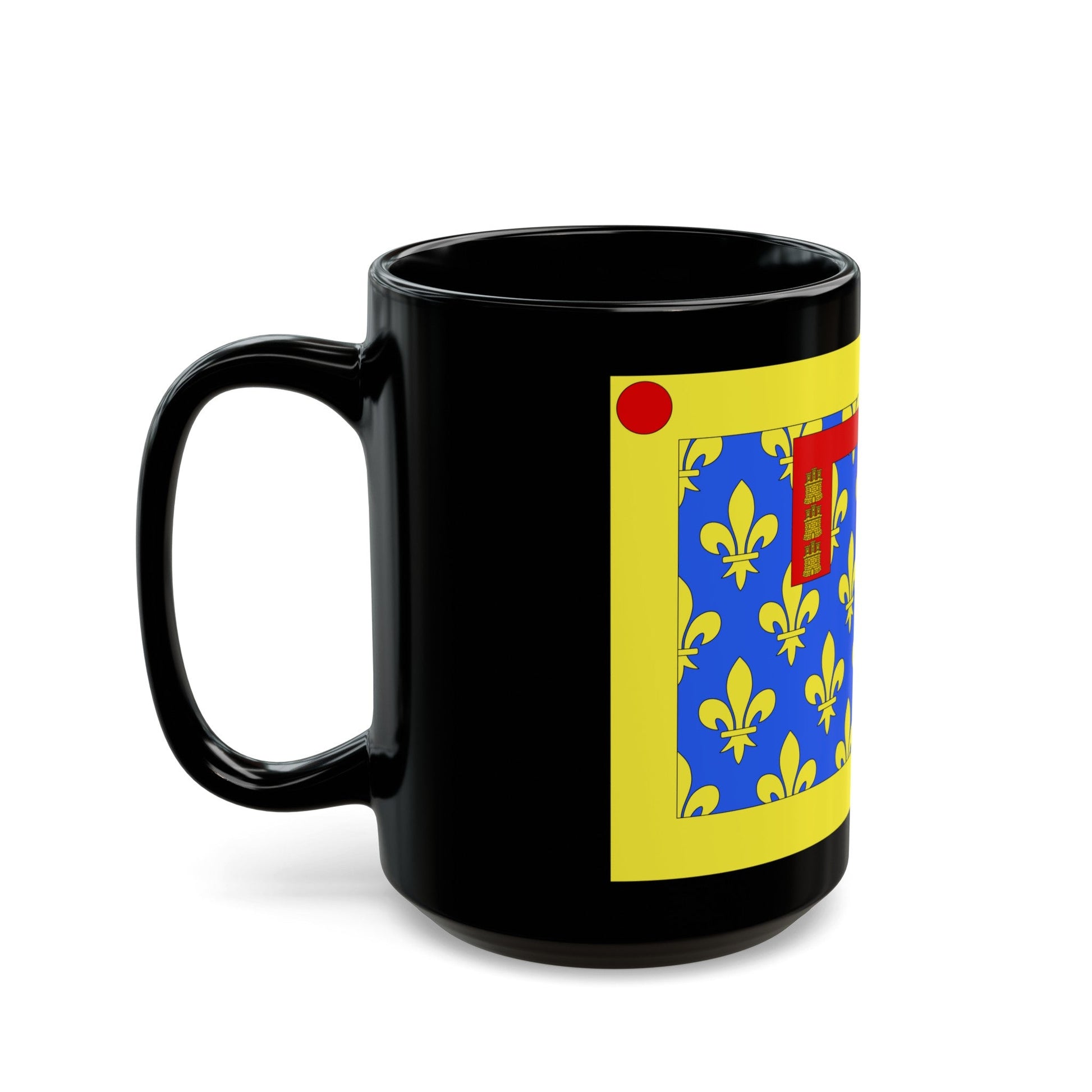 Flag of Pas de Calais France 2 - Black Coffee Mug-The Sticker Space