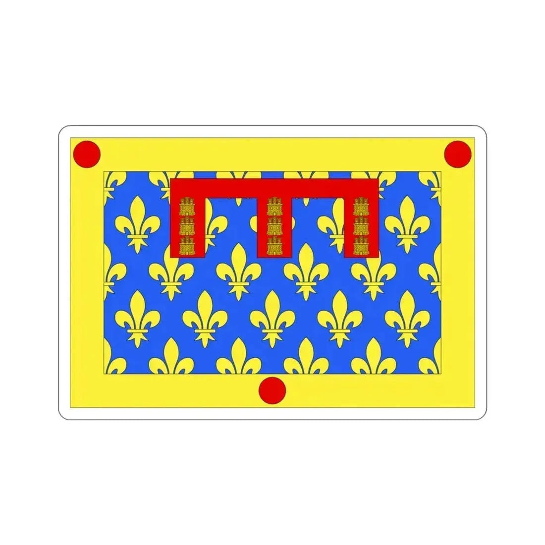 Flag of Pas de Calais France 2 STICKER Vinyl Die-Cut Decal 3 Inch - The Sticker Space