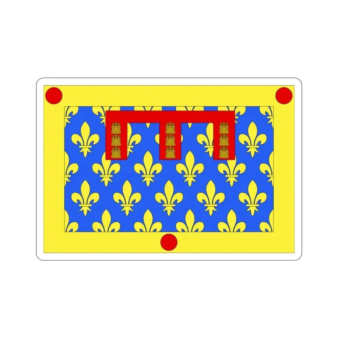 Flag of Pas de Calais France 2 STICKER Vinyl Die-Cut Decal 3 Inch - The Sticker Space