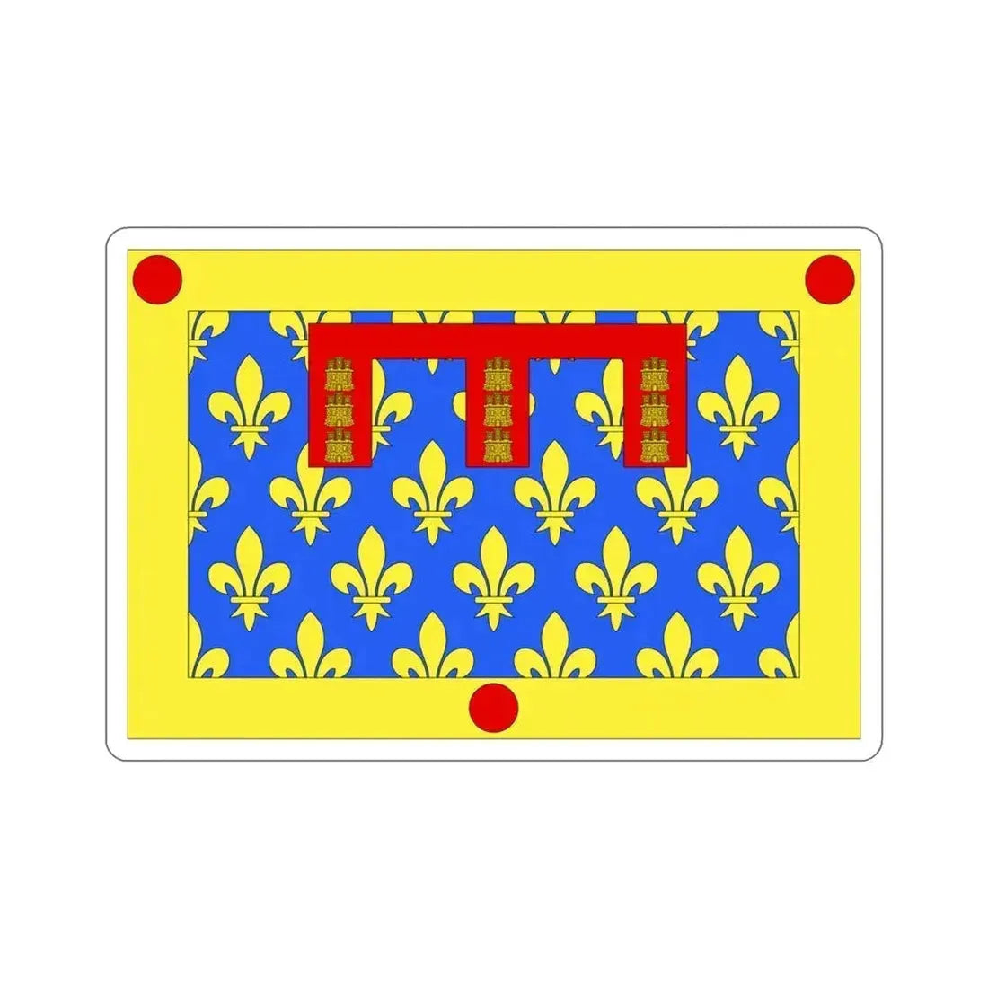 Flag of Pas de Calais France 2 STICKER Vinyl Die-Cut Decal 4 Inch - The Sticker Space