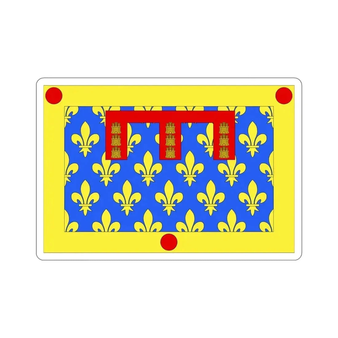 Flag of Pas de Calais France 2 STICKER Vinyl Die-Cut Decal 6 Inch - The Sticker Space