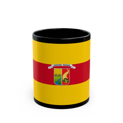 Flag of Pasaje Ecuador - Black Coffee Mug-11oz-The Sticker Space