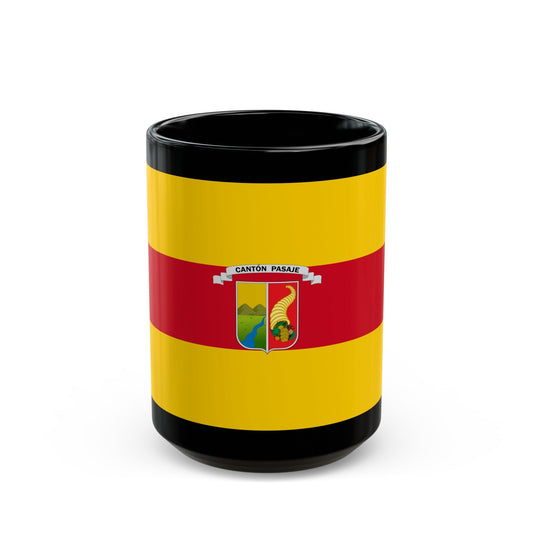 Flag of Pasaje Ecuador - Black Coffee Mug-15oz-The Sticker Space