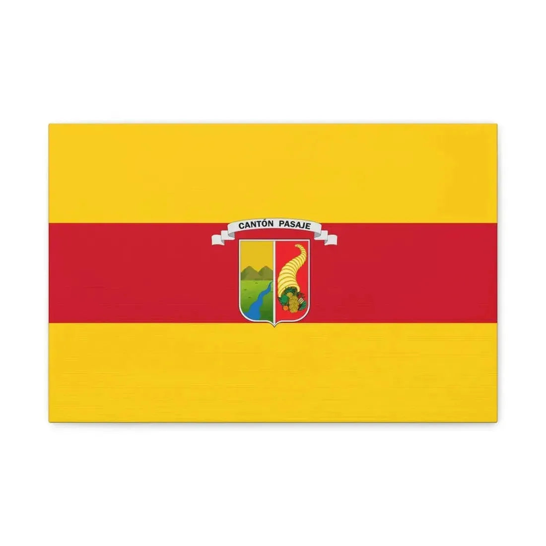 Flag of Pasaje Ecuador - Canvas Wall Art 18″ x 12″ 1.25" - The Sticker Space