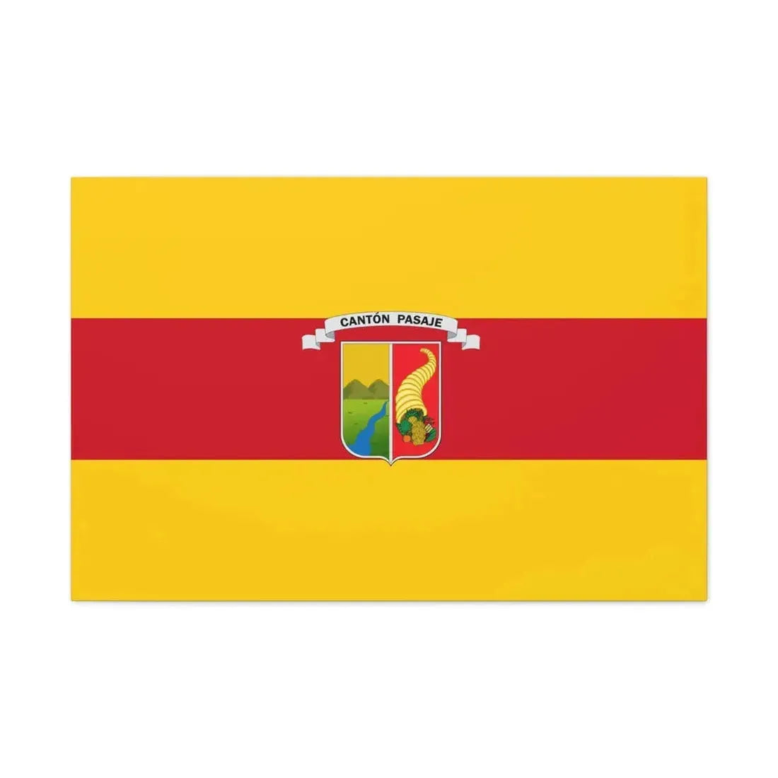 Flag of Pasaje Ecuador - Canvas Wall Art 36" x 24" 1.25" - The Sticker Space