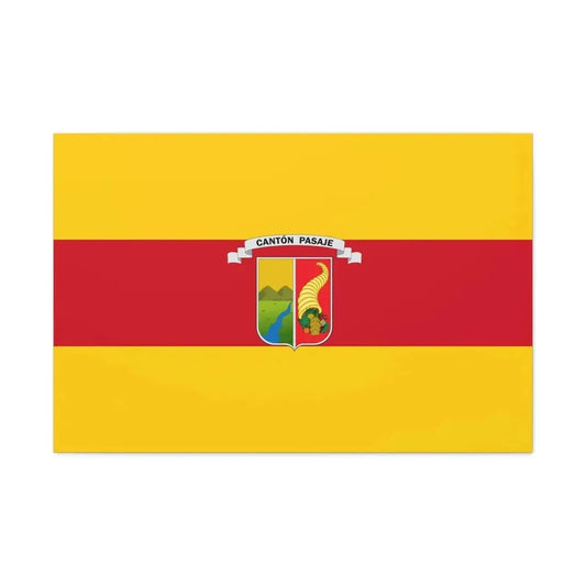 Flag of Pasaje Ecuador - Canvas Wall Art 36" x 24" 1.25" - The Sticker Space