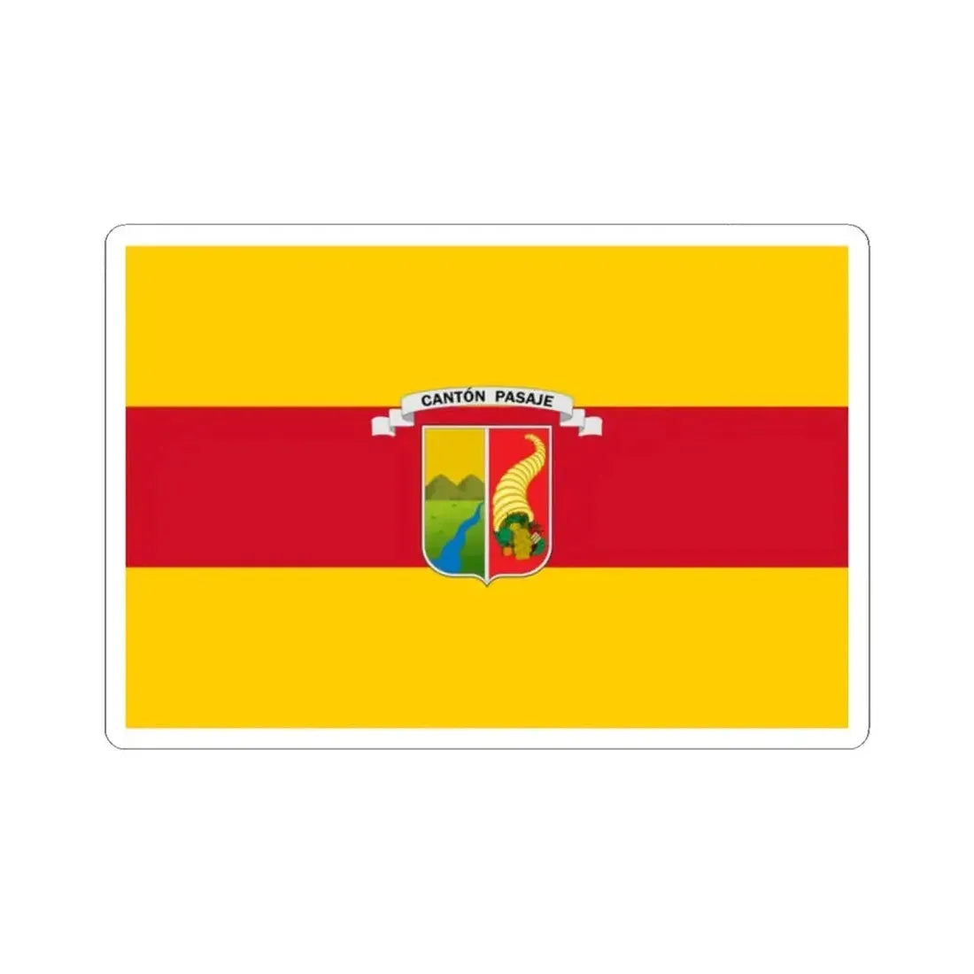 Flag of Pasaje Ecuador (Ecuador) STICKER Vinyl Kiss-Cut Decal 2 Inch White - The Sticker Space
