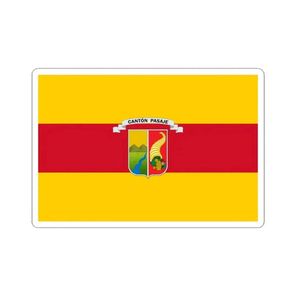 Flag of Pasaje Ecuador (Ecuador) STICKER Vinyl Kiss-Cut Decal 3 Inch White - The Sticker Space