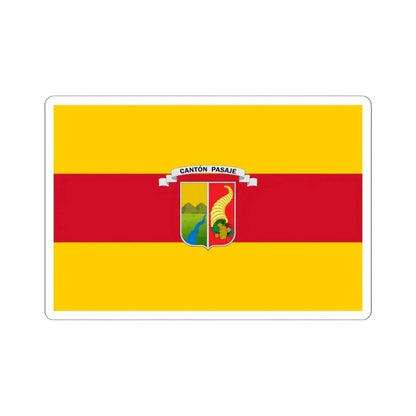 Flag of Pasaje Ecuador (Ecuador) STICKER Vinyl Kiss-Cut Decal 6 Inch White - The Sticker Space