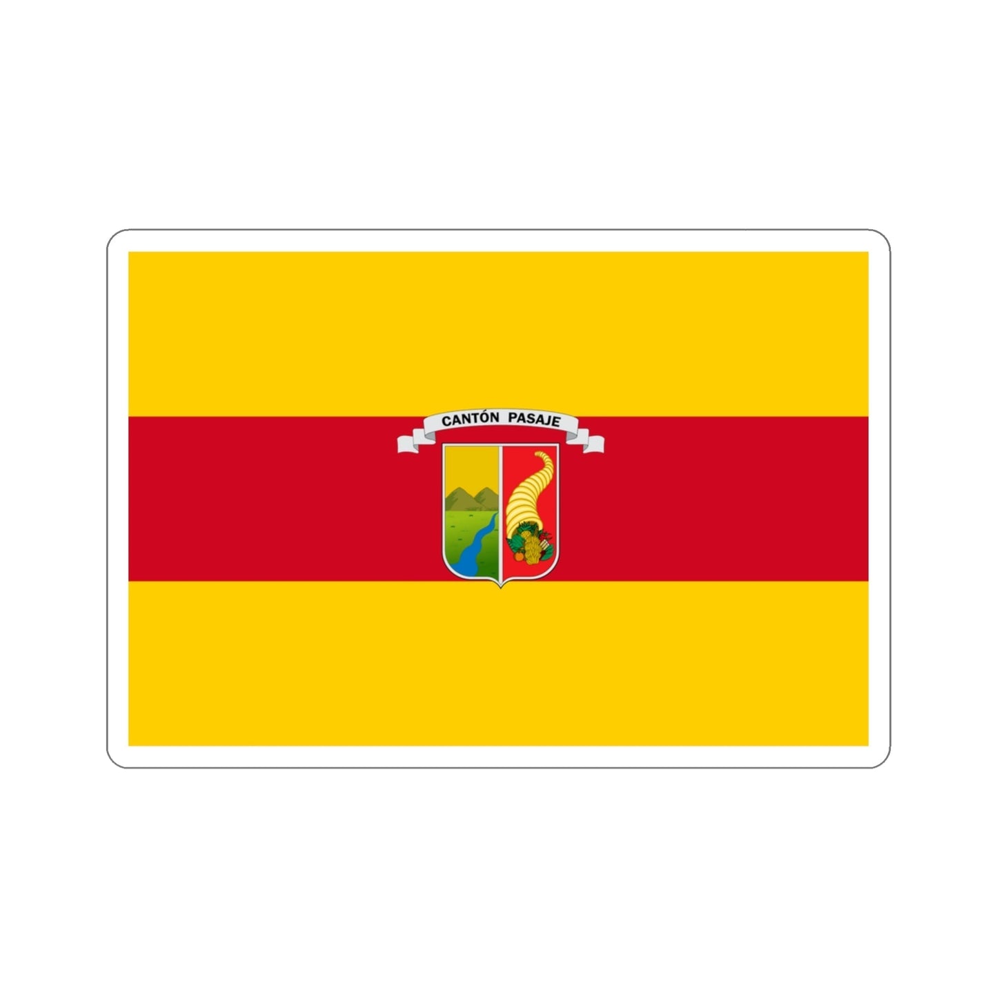 Flag of Pasaje Ecuador STICKER Vinyl Die-Cut Decal-3 Inch-The Sticker Space