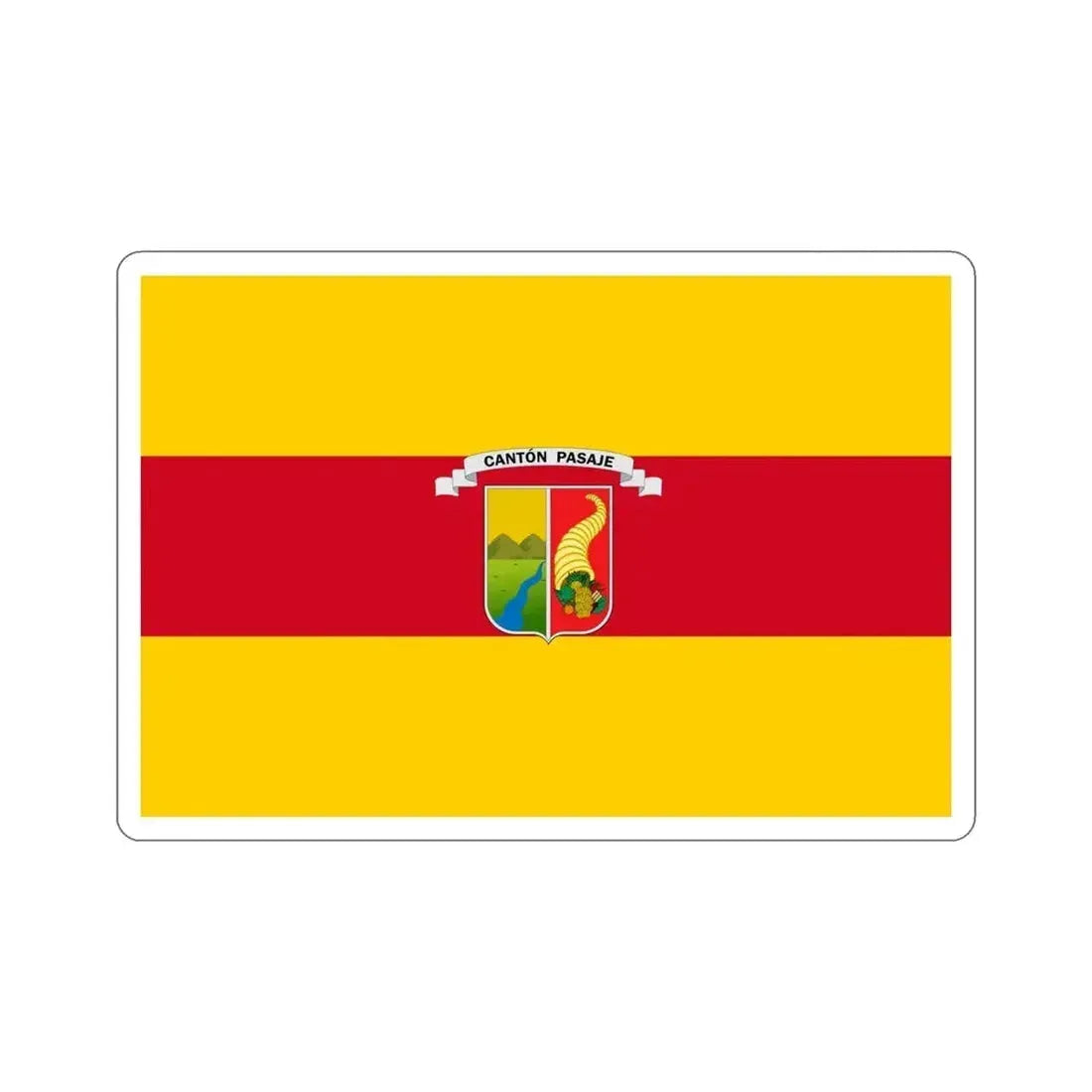 Flag of Pasaje Ecuador STICKER Vinyl Die-Cut Decal - The Sticker Space