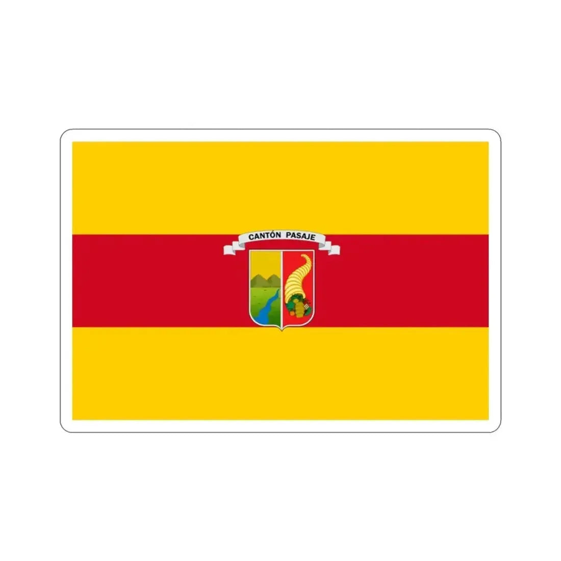 Flag of Pasaje Ecuador STICKER Vinyl Die-Cut Decal - The Sticker Space
