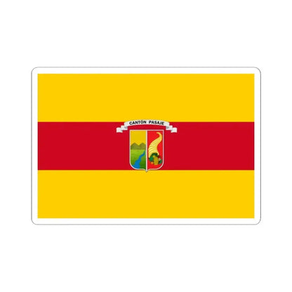 Flag of Pasaje Ecuador - STICKER Vinyl Kiss-Cut Decal 2 Inch White - The Sticker Space