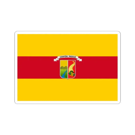 Flag of Pasaje Ecuador - STICKER Vinyl Kiss-Cut Decal 2 Inch White - The Sticker Space
