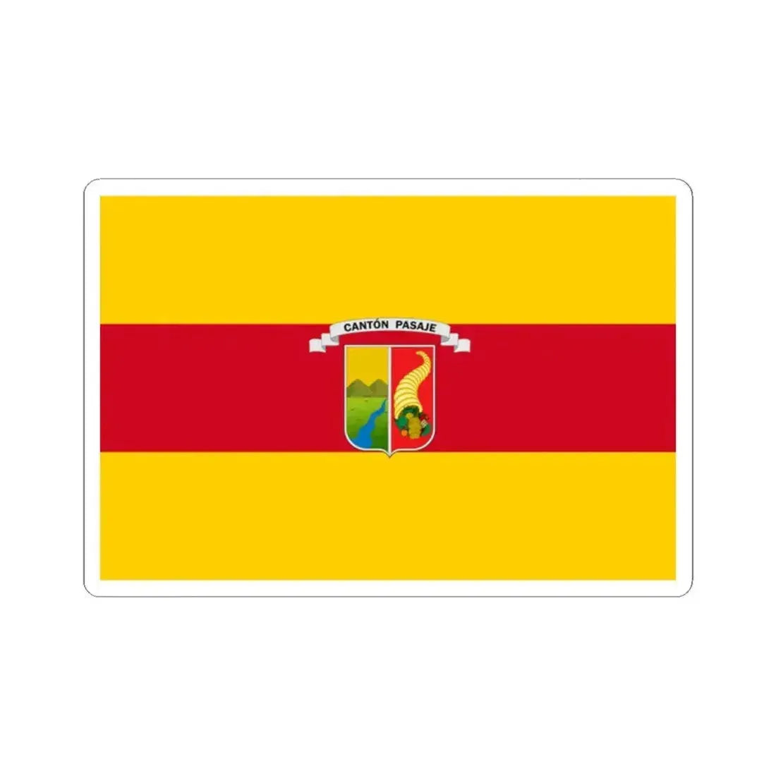 Flag of Pasaje Ecuador - STICKER Vinyl Kiss-Cut Decal - The Sticker Space