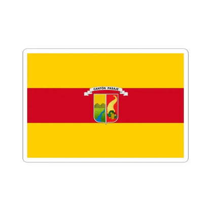 Flag of Pasaje Ecuador - STICKER Vinyl Kiss-Cut Decal - The Sticker Space