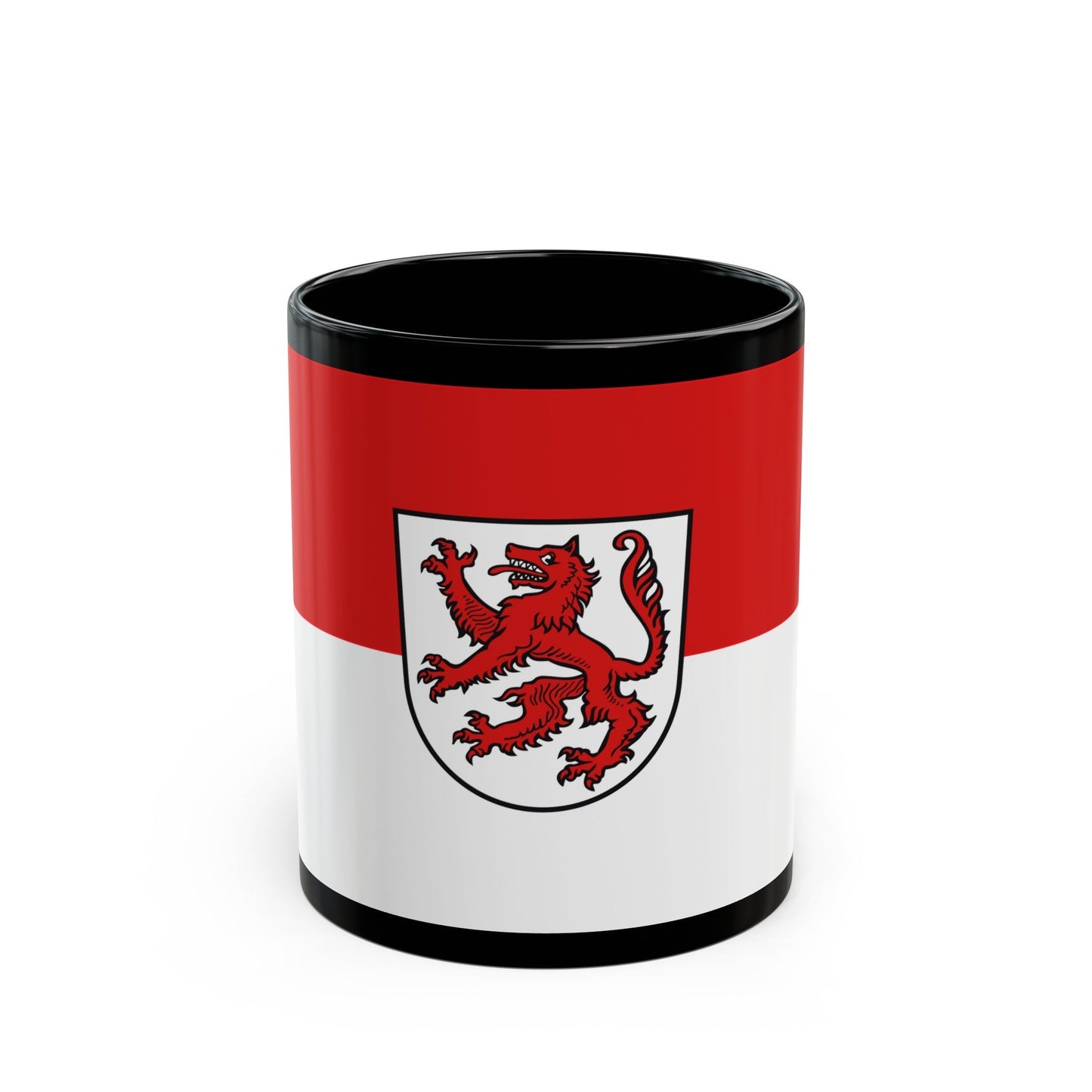 Flag of Passau 2 Germany - Black Coffee Mug-11oz-The Sticker Space