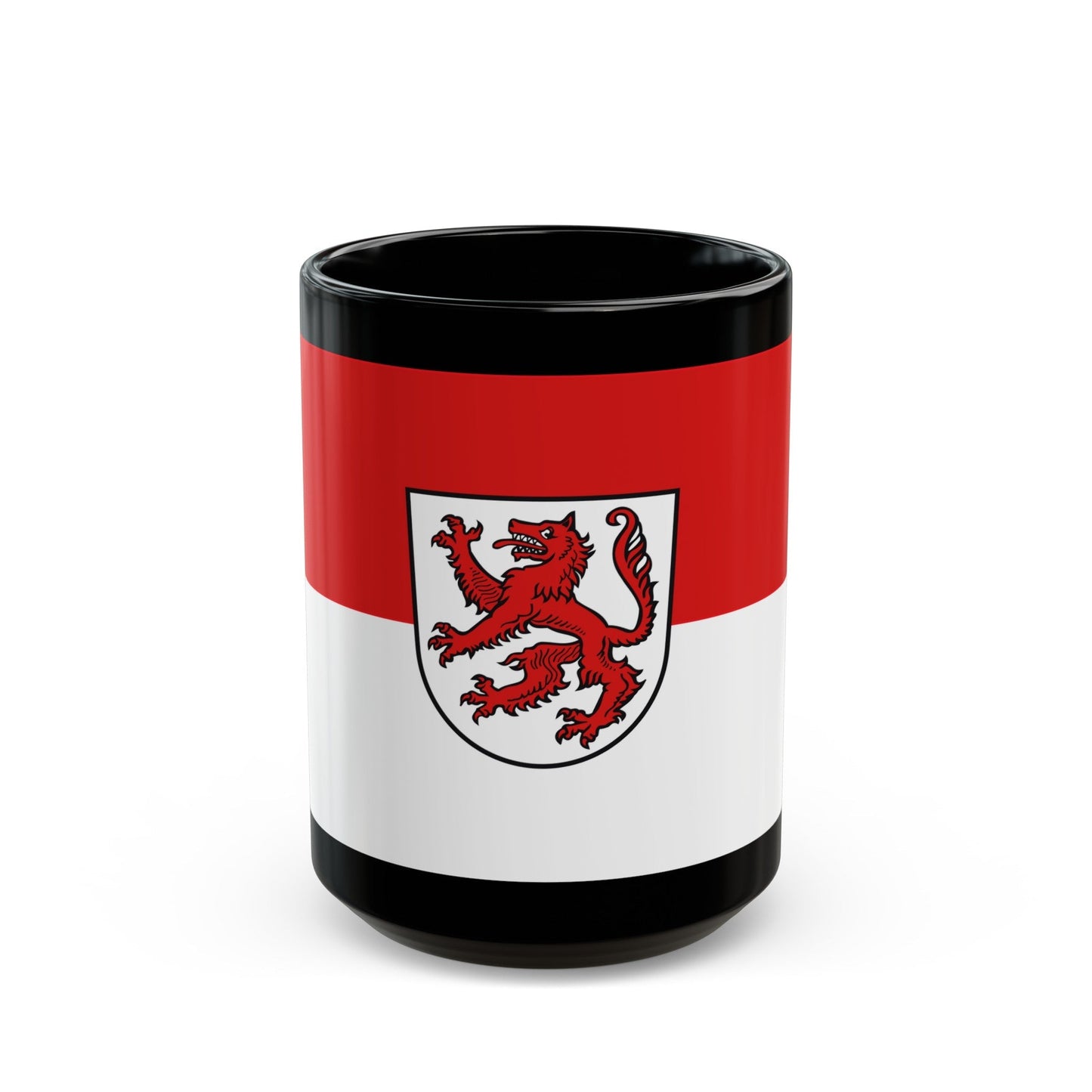 Flag of Passau 2 Germany - Black Coffee Mug-15oz-The Sticker Space