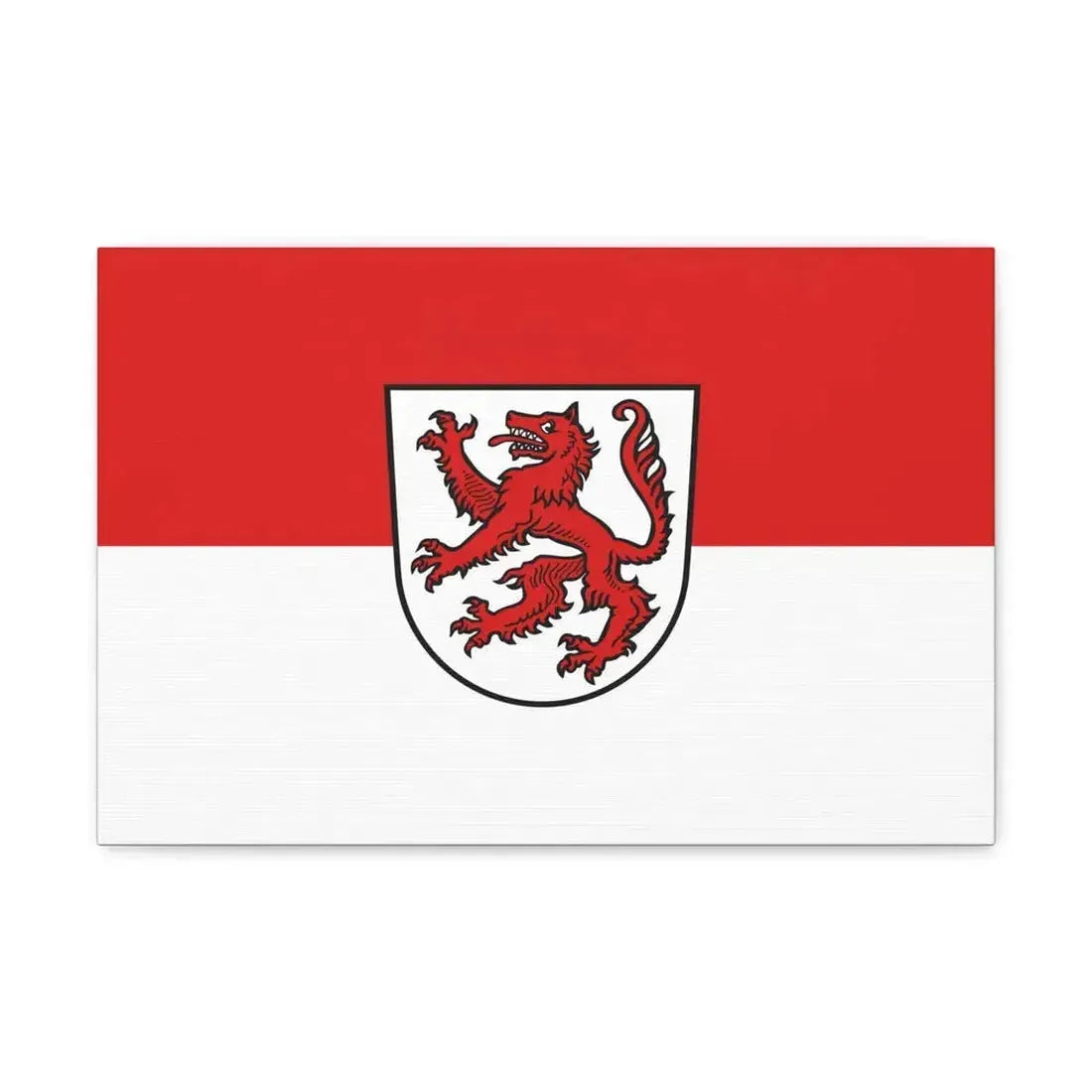 Flag of Passau 2 Germany - Canvas Wall Art 18″ x 12″ 1.25" - The Sticker Space