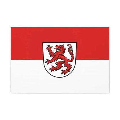 Flag of Passau 2 Germany - Canvas Wall Art 24″ x 16″ 1.25" - The Sticker Space