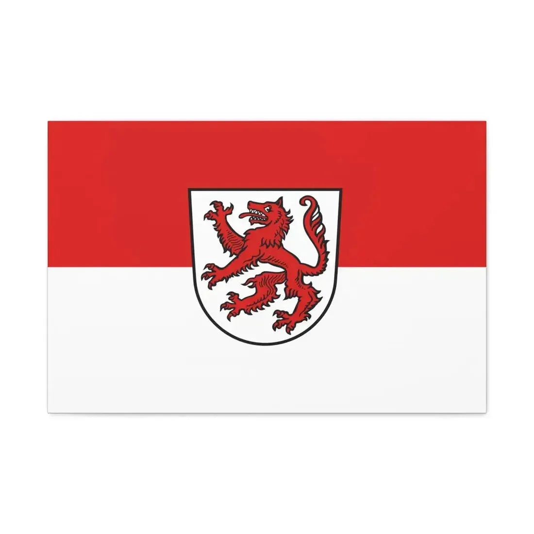 Flag of Passau 2 Germany - Canvas Wall Art 30" x 20" 1.25" - The Sticker Space