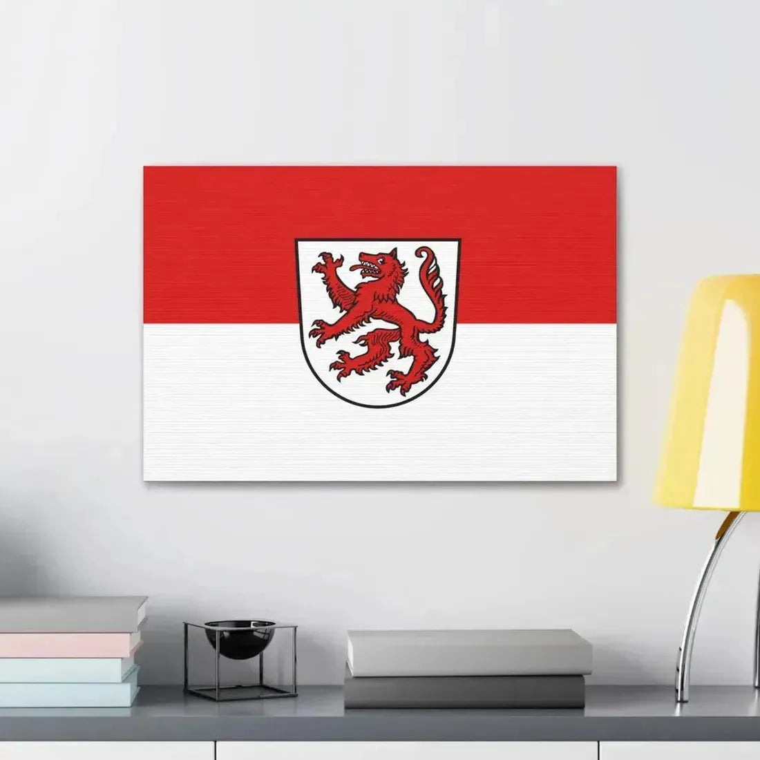 Flag of Passau 2 Germany - Canvas Wall Art - The Sticker Space