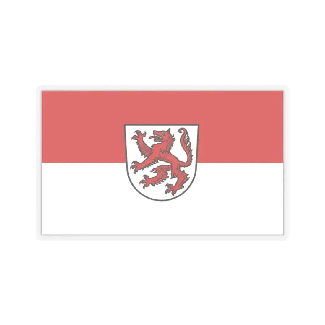 Flag of Passau 2 Germany - STICKER Vinyl Kiss-Cut Decal 2 Inch Transparent - The Sticker Space