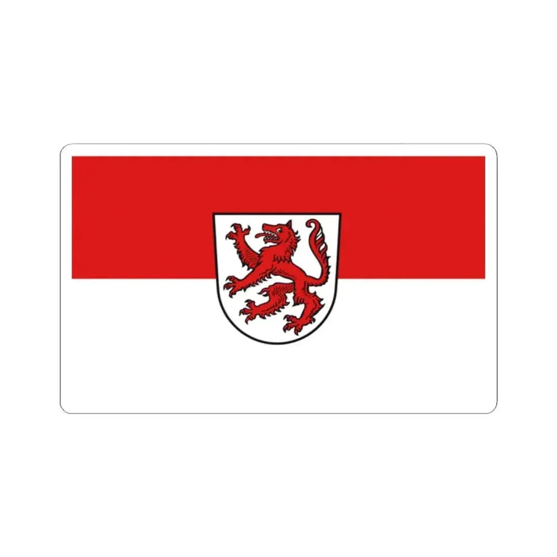 Flag of Passau 2 Germany - STICKER Vinyl Kiss-Cut Decal 2 Inch White - The Sticker Space