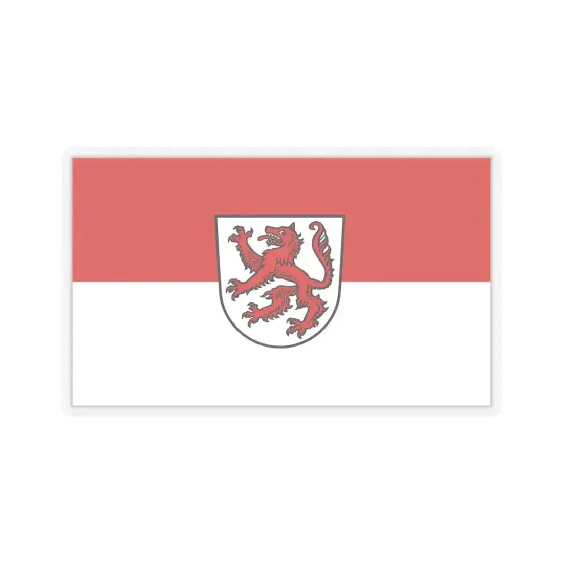 Flag of Passau 2 Germany - STICKER Vinyl Kiss-Cut Decal 3 Inch Transparent - The Sticker Space