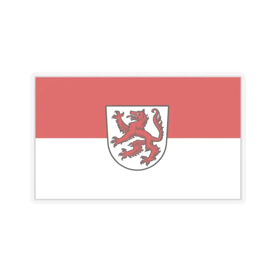 Flag of Passau 2 Germany - STICKER Vinyl Kiss-Cut Decal 4 Inch Transparent - The Sticker Space