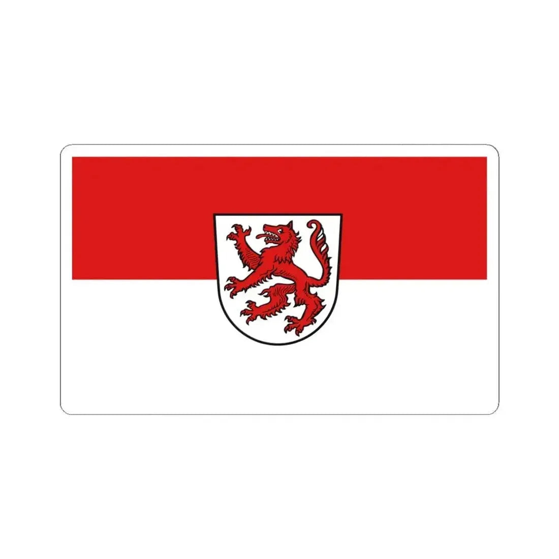 Flag of Passau 2 Germany - STICKER Vinyl Kiss-Cut Decal 6 Inch White - The Sticker Space