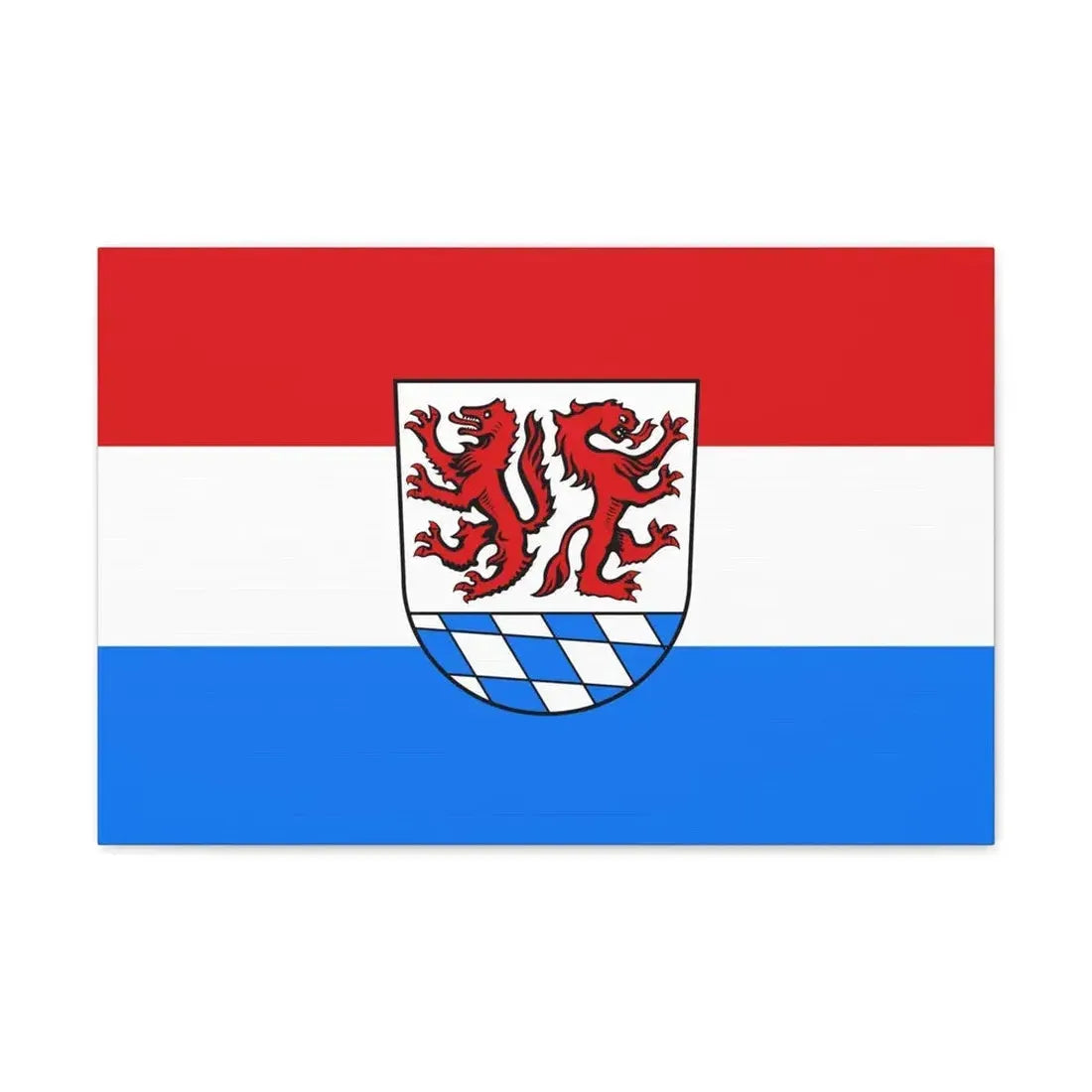 Flag of Passau Germany - Canvas Wall Art 24″ x 16″ 1.25" - The Sticker Space