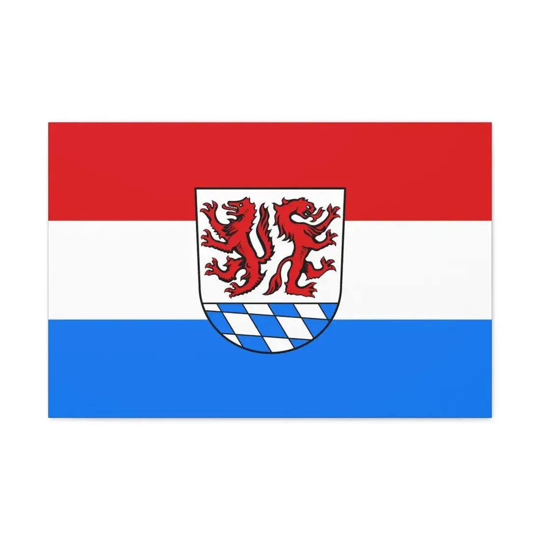 Flag of Passau Germany - Canvas Wall Art 30" x 20" 1.25" - The Sticker Space