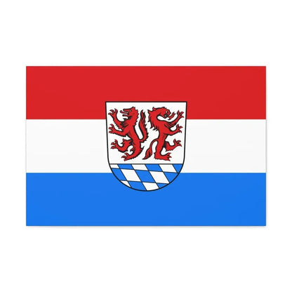 Flag of Passau Germany - Canvas Wall Art 30" x 20" 1.25" - The Sticker Space