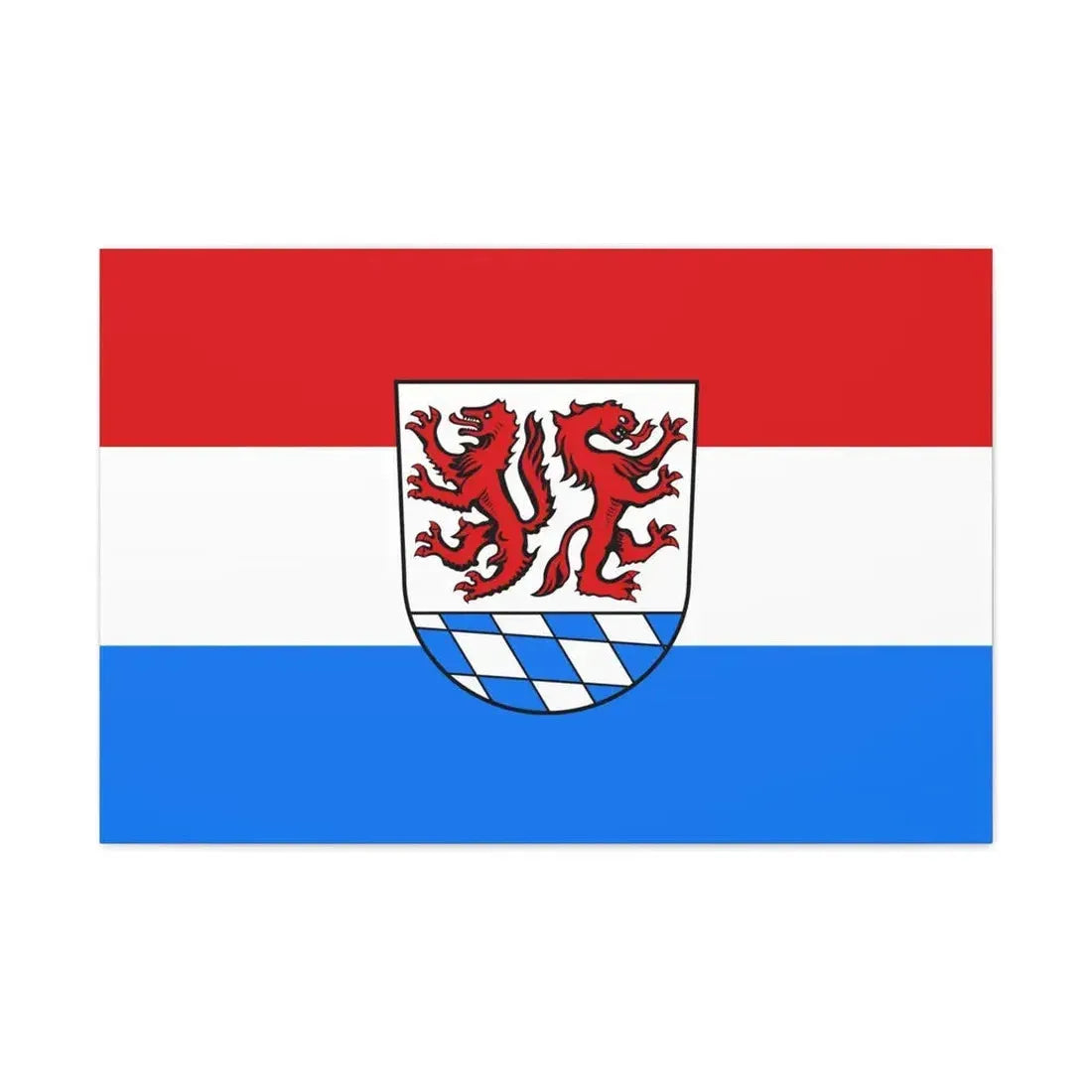 Flag of Passau Germany - Canvas Wall Art 36" x 24" 1.25" - The Sticker Space
