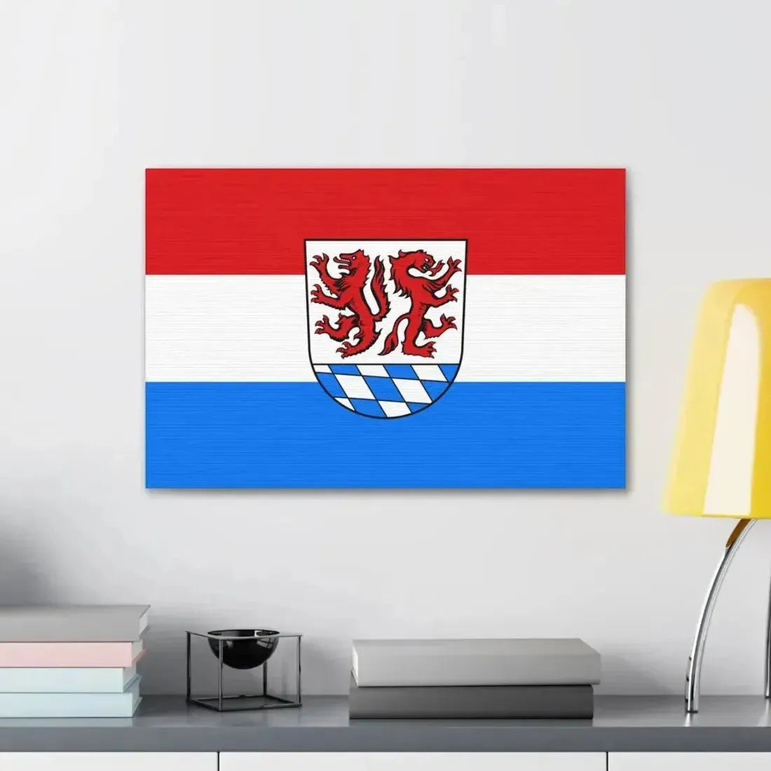 Flag of Passau Germany - Canvas Wall Art - The Sticker Space